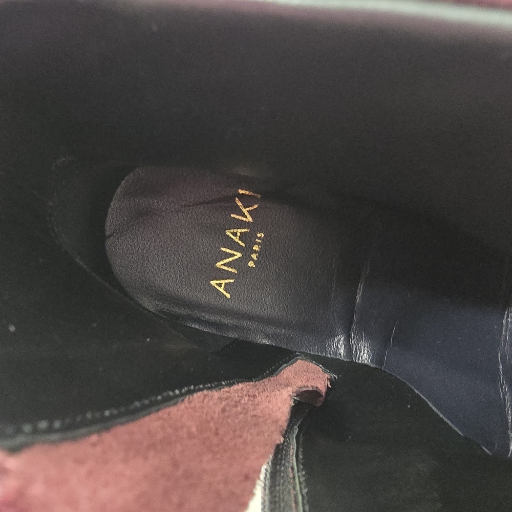 Anthropologie Anaki Paris Ankle Boots Leather Point Toe Pegasus Star NWT Sz 7.5 - Picture 10 of 11